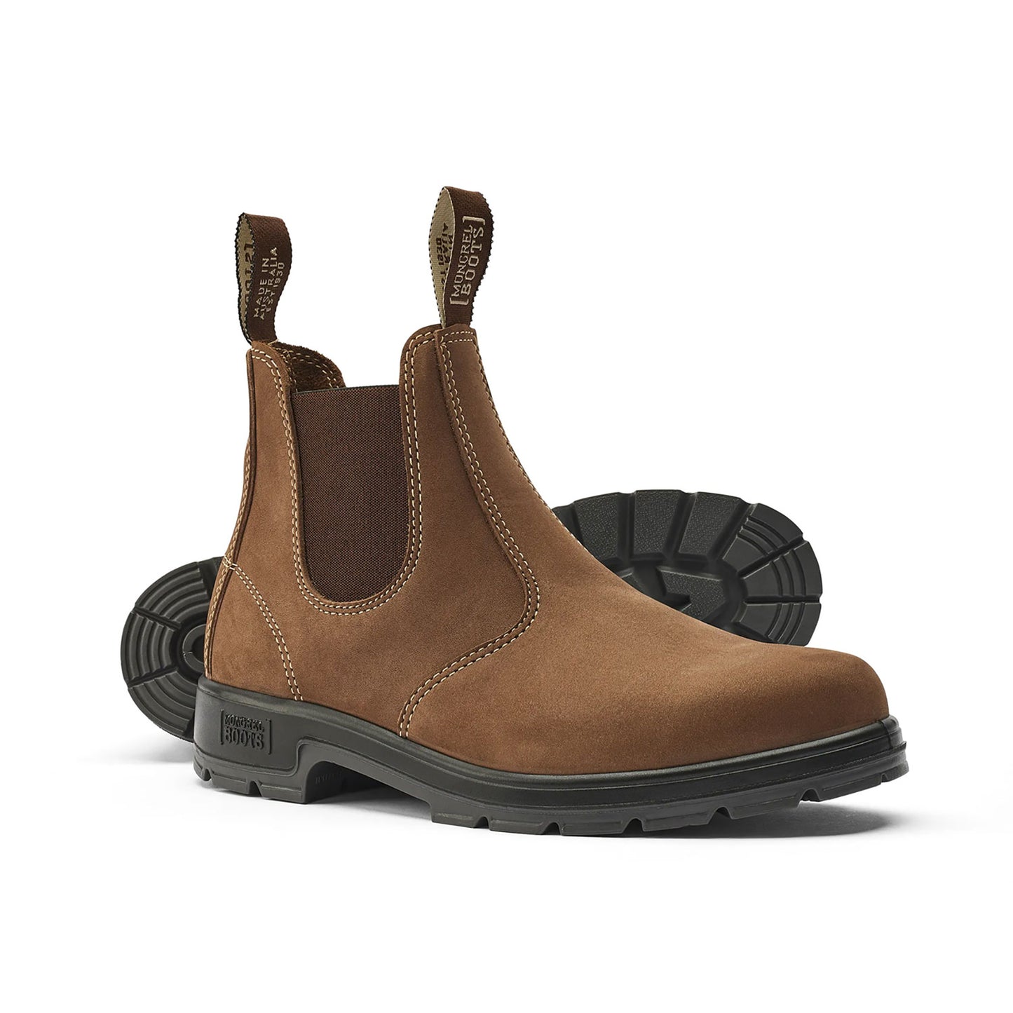 Mongrel K9 Elastic Sided Aussie Made Boots - Vintage Brown