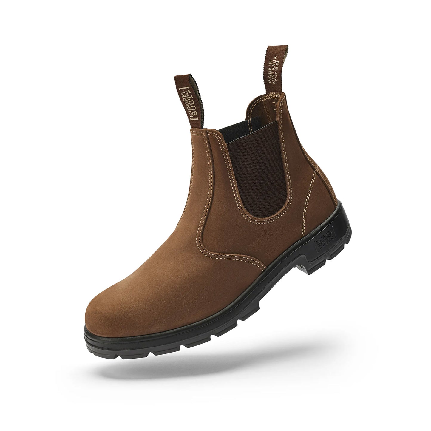 Mongrel K9 Elastic Sided Aussie Made Boots - Vintage Brown