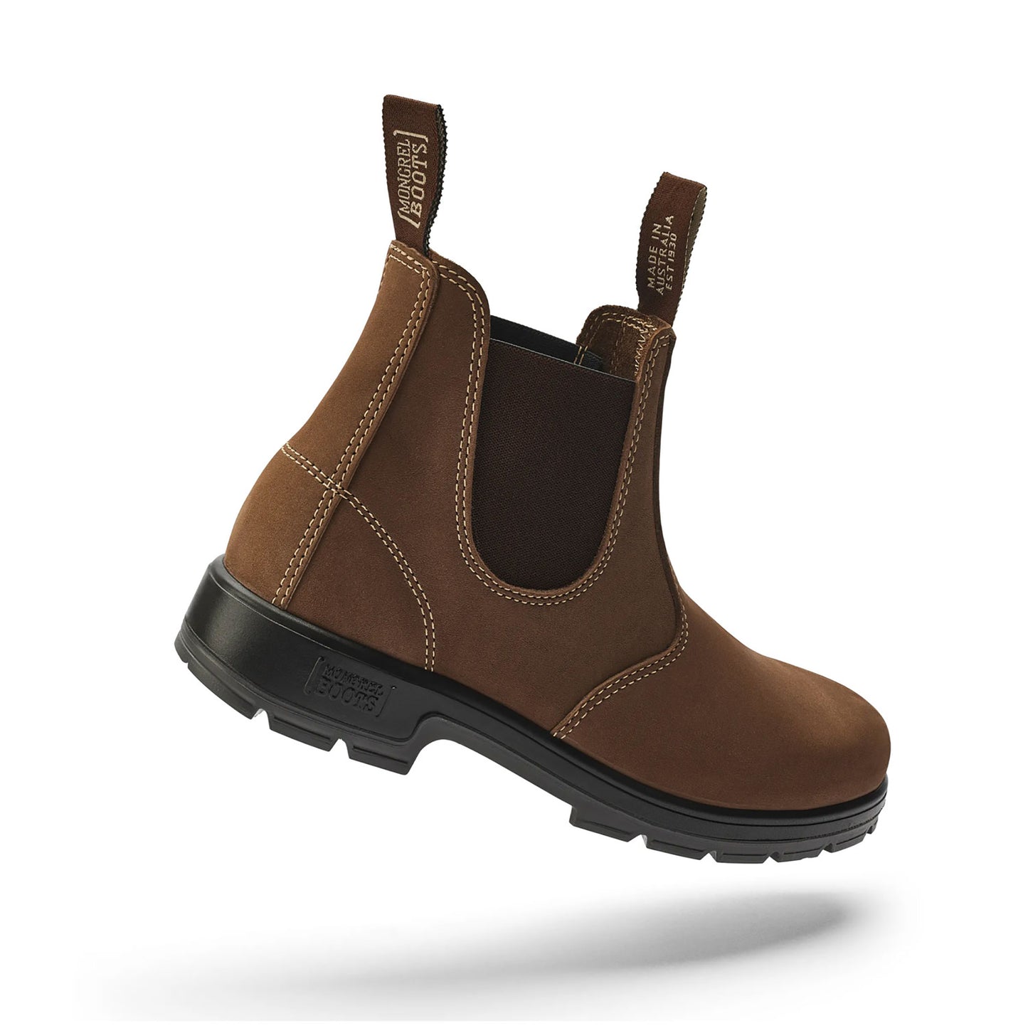 Mongrel K9 Elastic Sided Aussie Made Boots - Vintage Brown