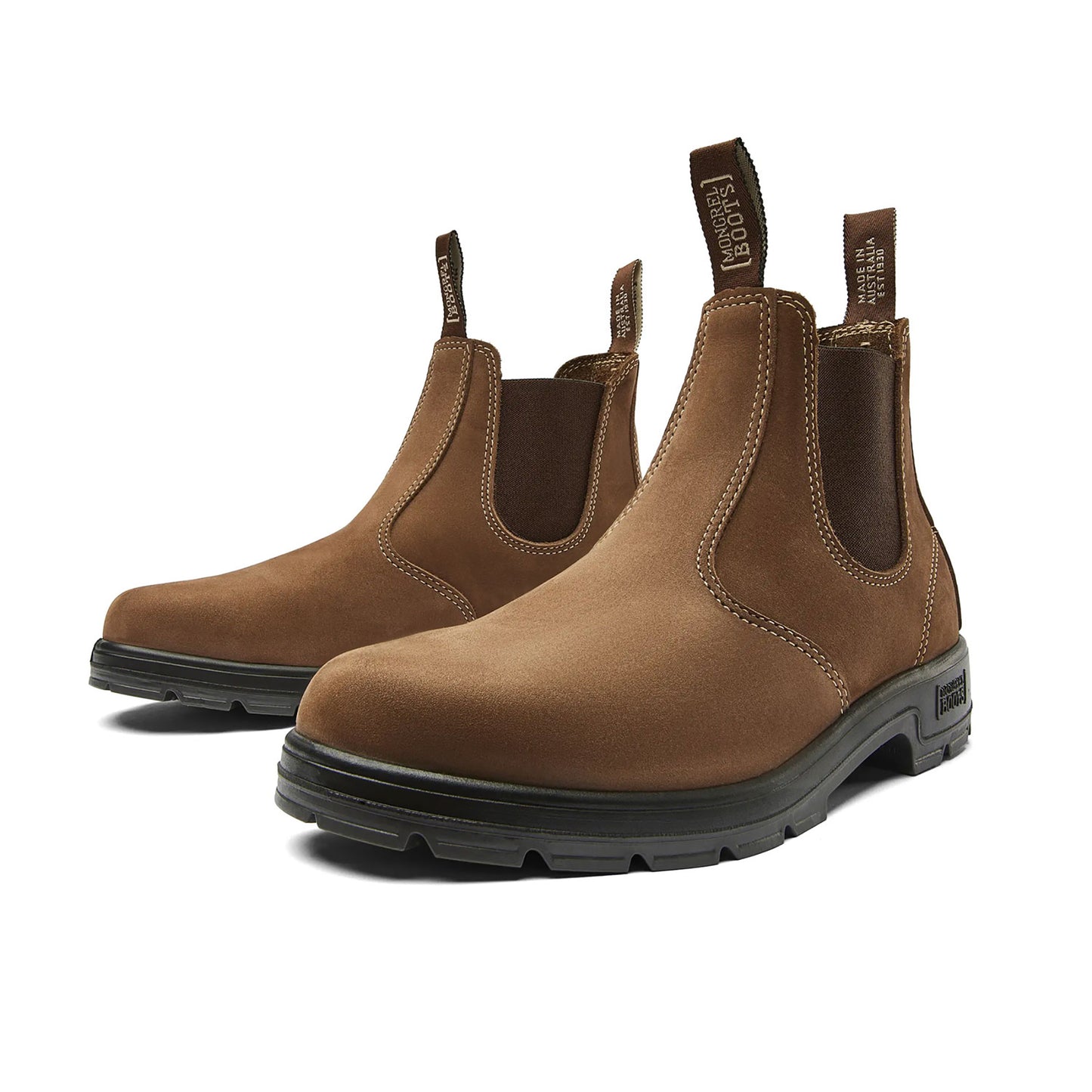 Mongrel K9 Elastic Sided Aussie Made Boots - Vintage Brown