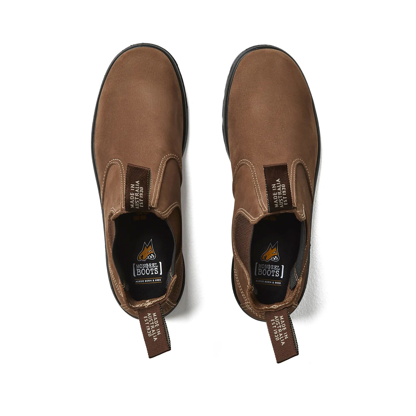 Mongrel K9 Elastic Sided Aussie Made Boots - Vintage Brown