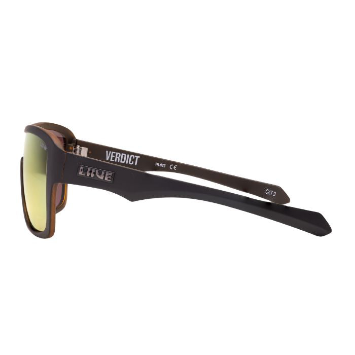 Liive Verdict Mirror Matt Black Orange