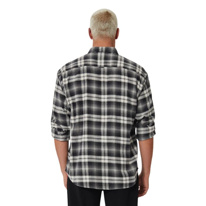 Industrie The Kingman L/S Shirt - Cream/Black
