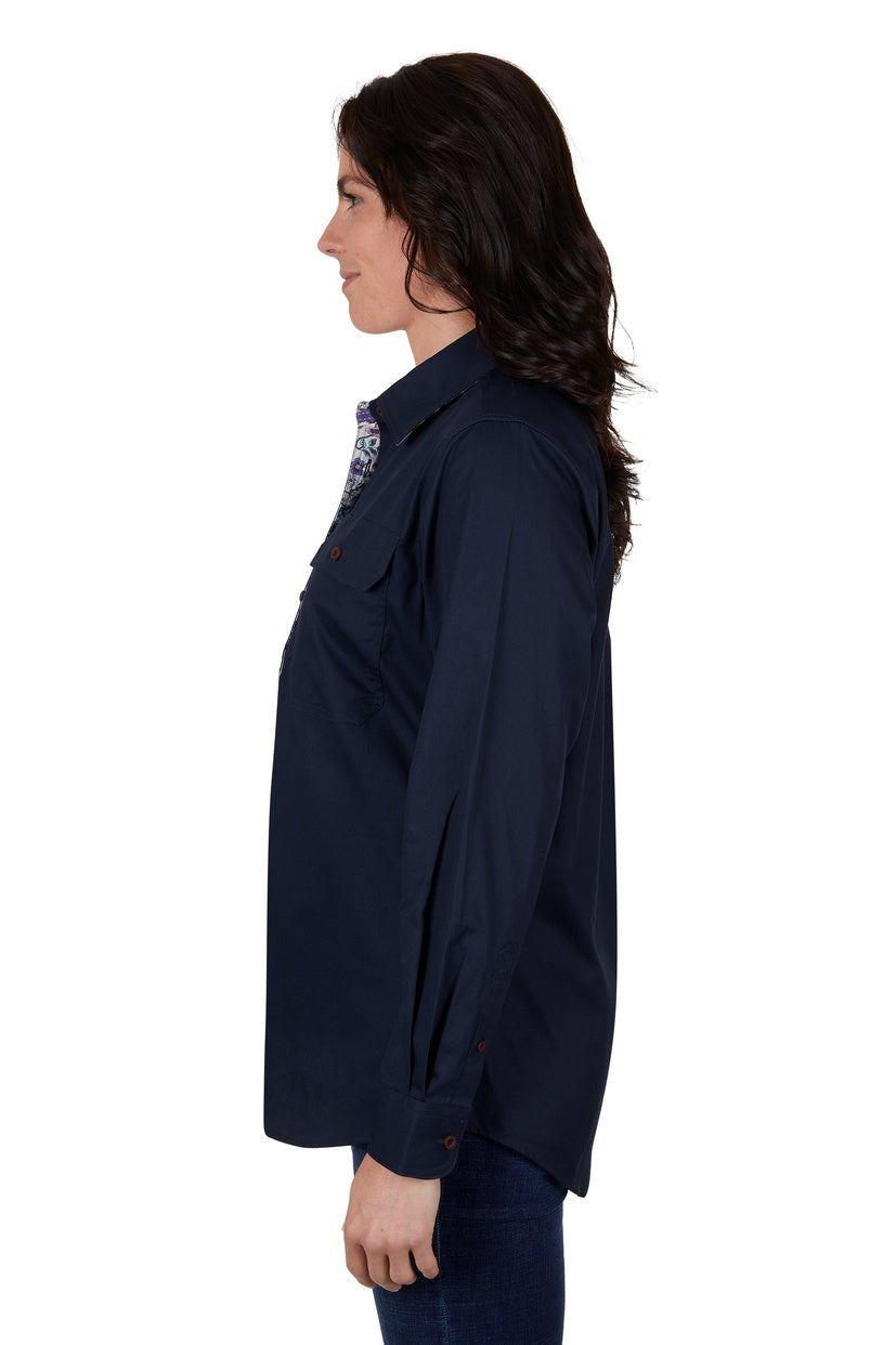 Thomas Cook Women's Light Half Placket- Navy