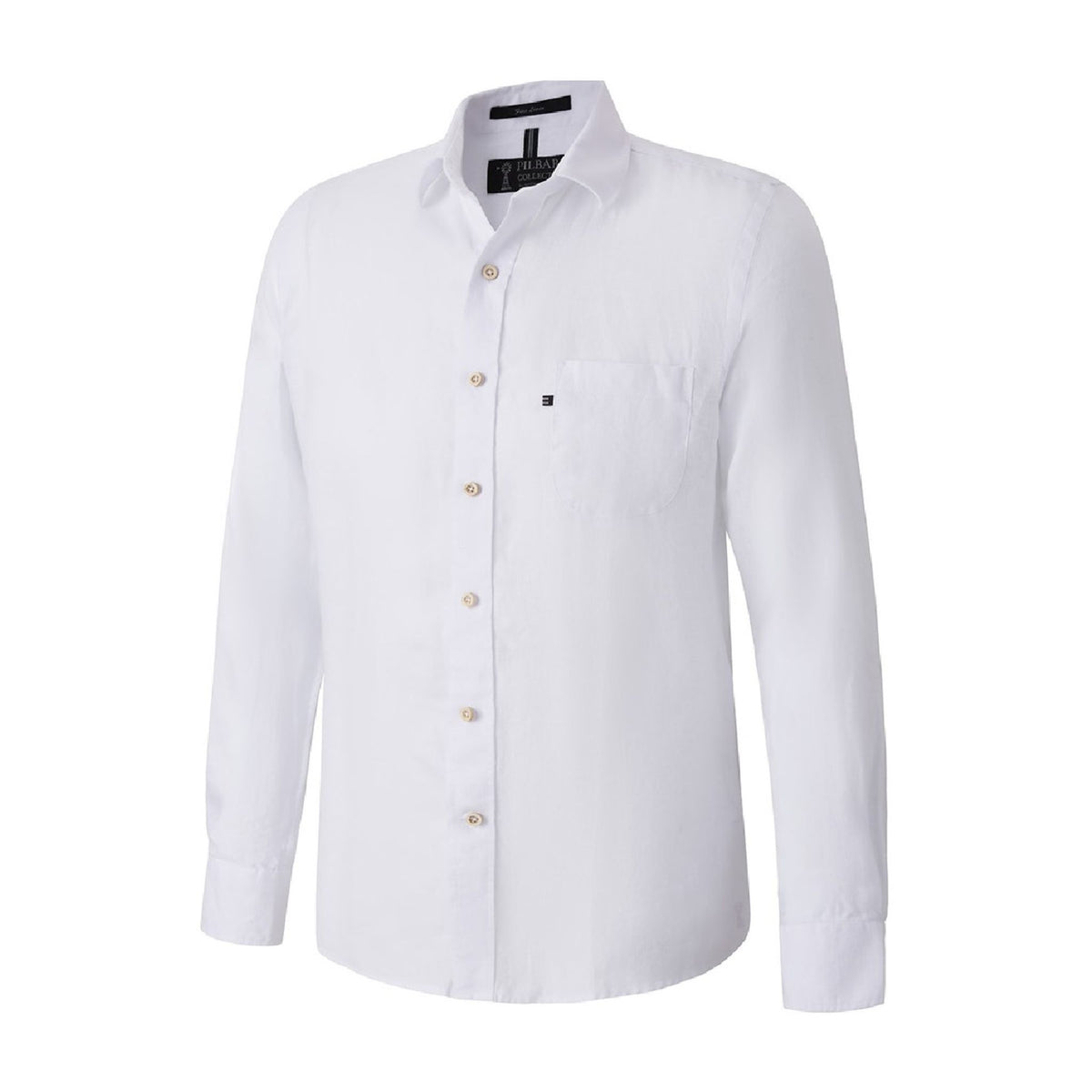 Pilbara Men's Linen L/S Shirt-White