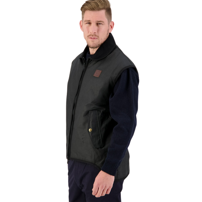 Swanndri Men's Foxton Vest Wool Lined - Blue/Black