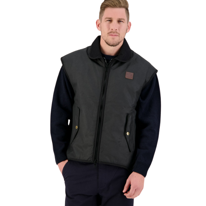 Swanndri Men's Foxton Vest Wool Lined - Blue/Black