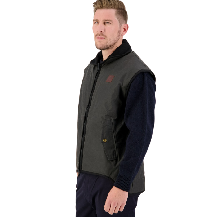 Swanndri Men's Foxton Vest Wool Lined - Red/Brown