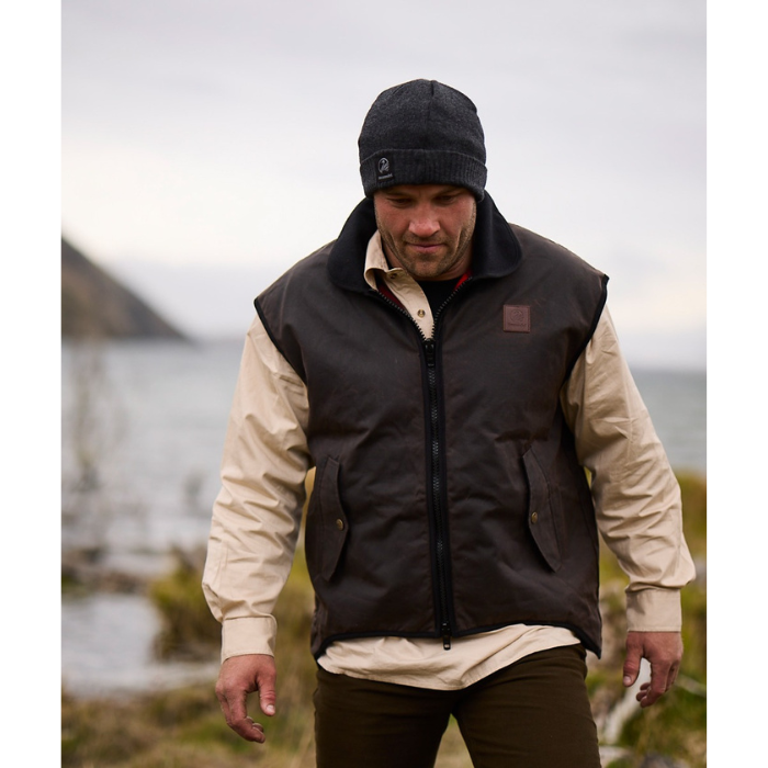 Swanndri Men's Foxton Vest Wool Lined - Red/Brown