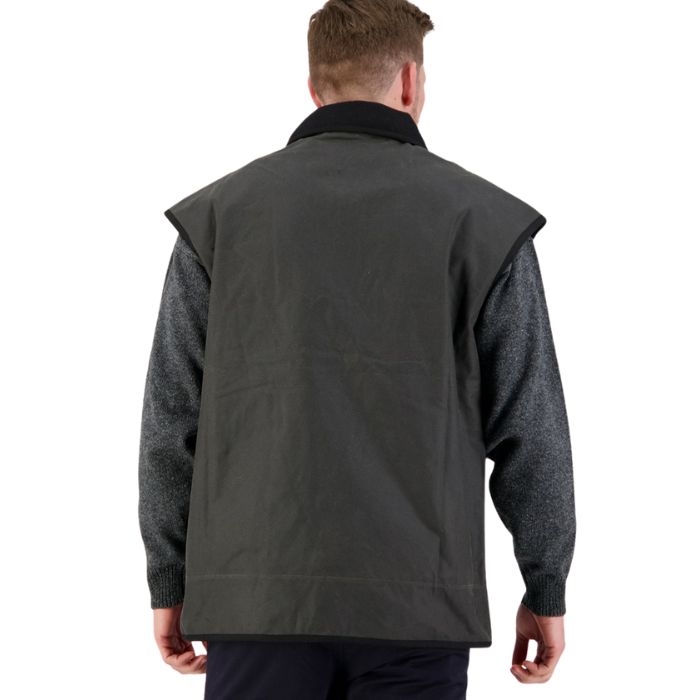 Swanndri Men's Levels Oilskin Vest - Brown