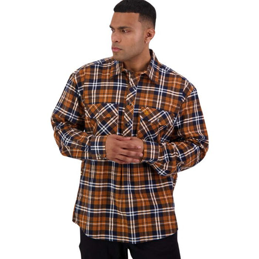 Swanndri Men's Egmont Long Sleeve Shirt -Kauri