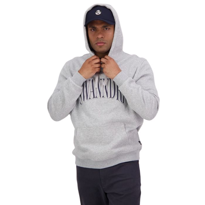Swanndri Men's Weston Hoodie - Grey Marle/Navy