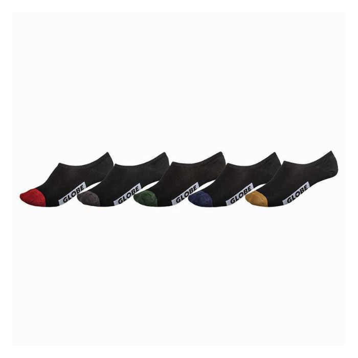 Globe Dip Invisible Sock 5 Pack - Assorted