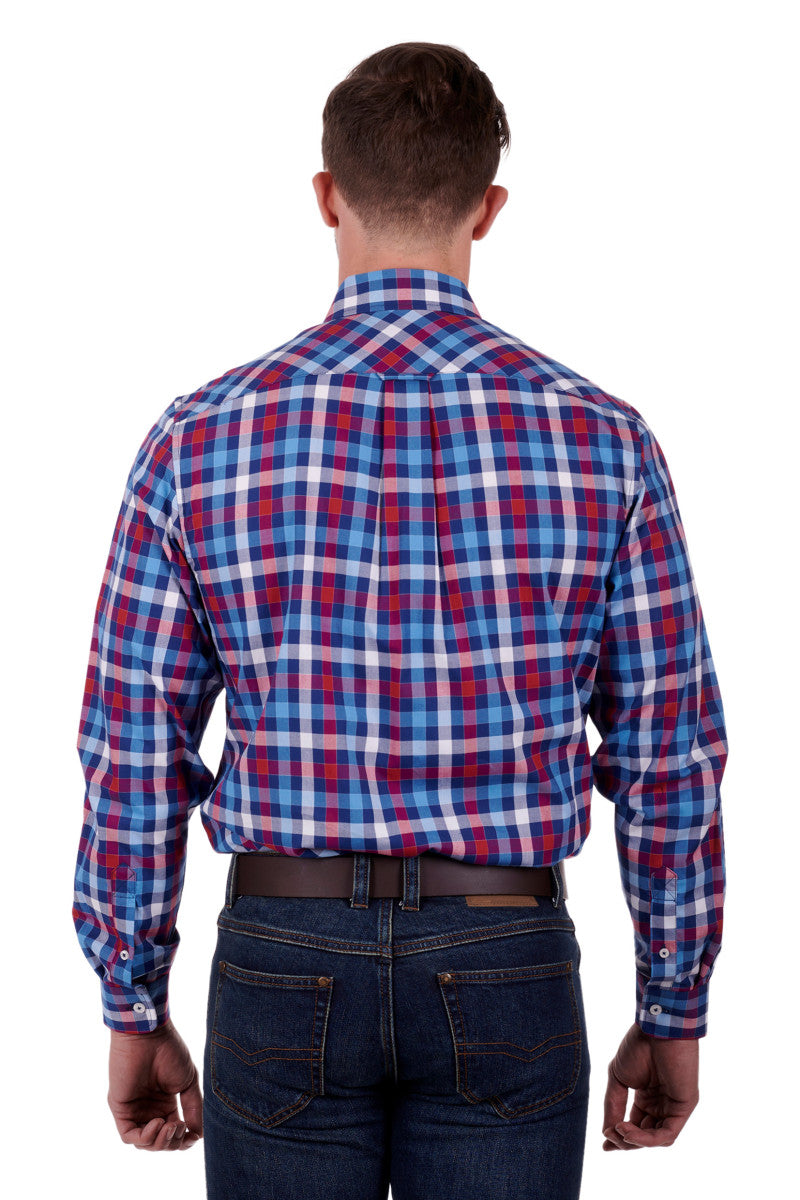 Thomas Cook Mens Cerrato L/S Shirt - Navy/Red