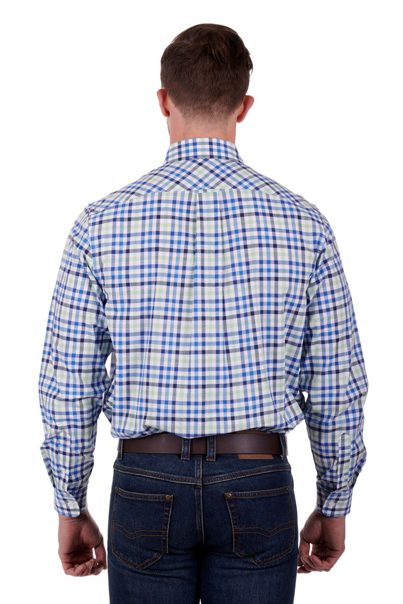 Thomas Cook Mens Scott L/S Shirt - Blue/Green
