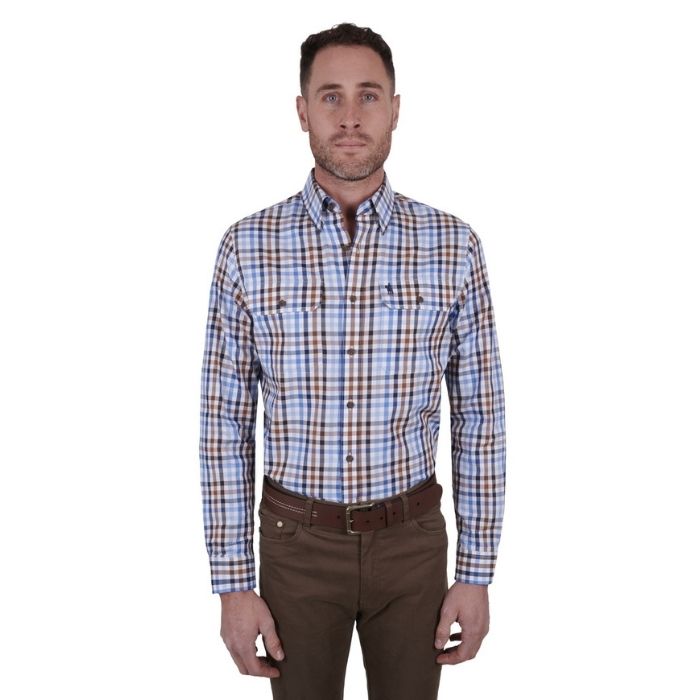 Thomas Cook Men’s Patrick 2pkt L/S Shirt - Blue/Tan
