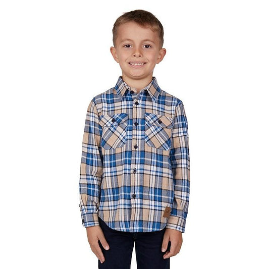 Thomas Cook Kids Lyle Thermal L/S Shirt- Royal Blue