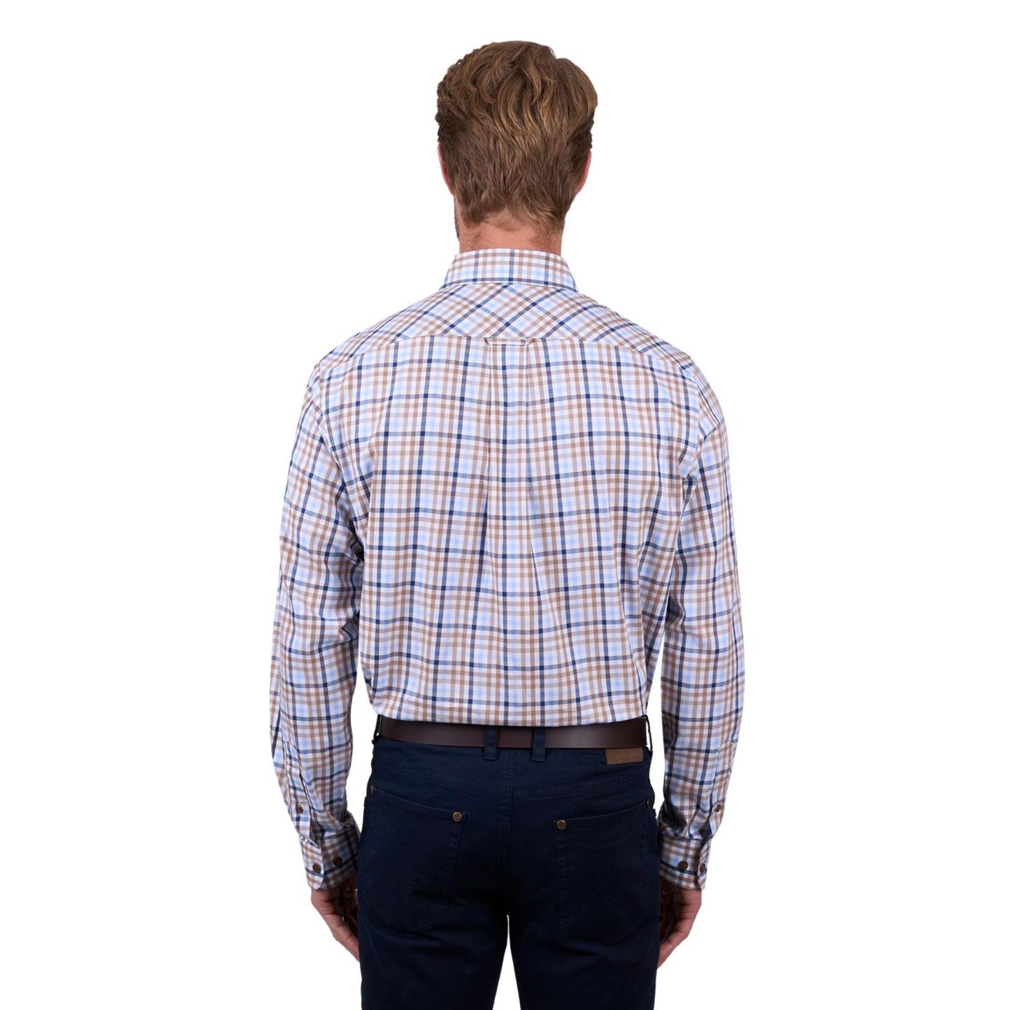 Thomas Cook Mens Jase 2PKT L/S Shirt - Navy/Tan