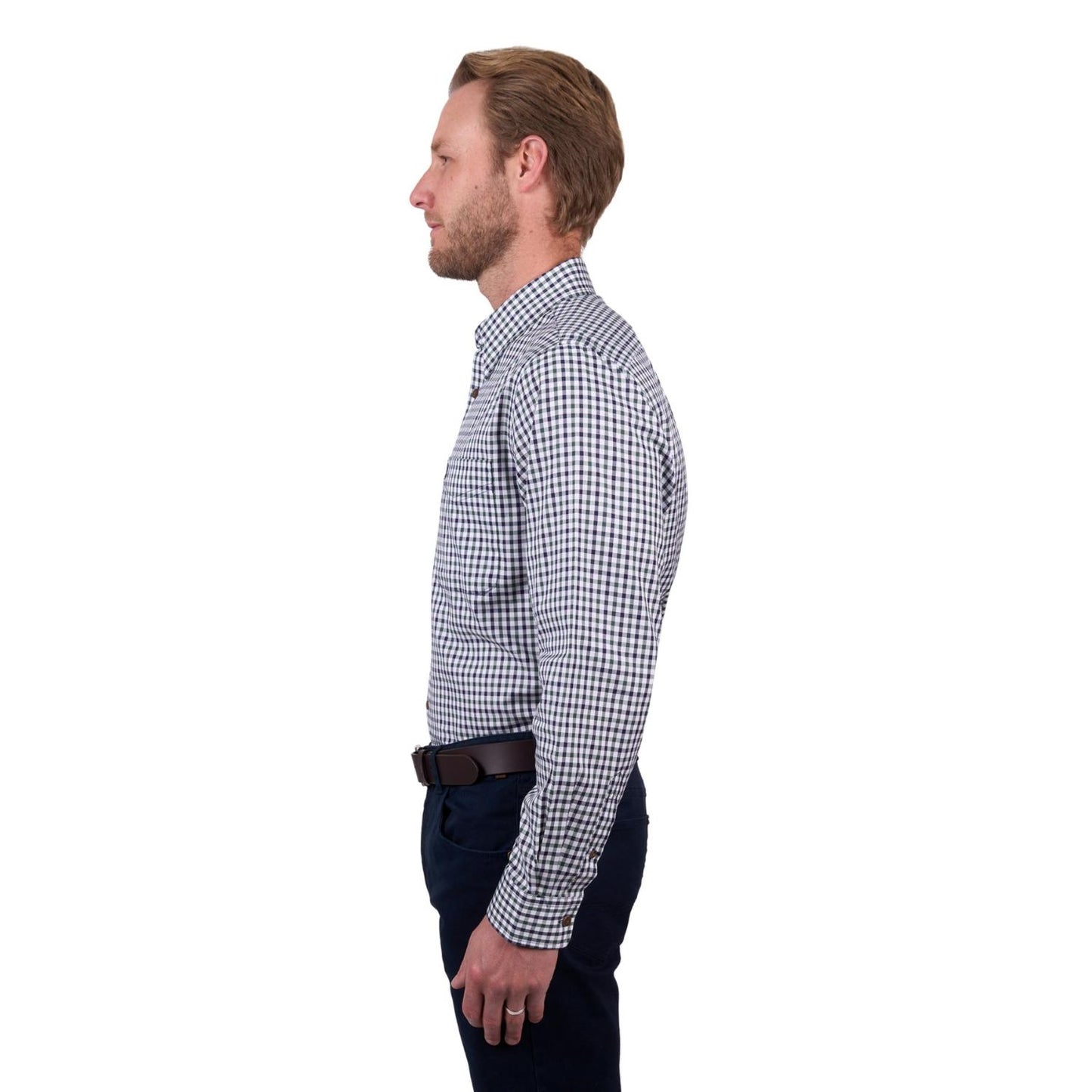 Thomas Cook Mens Lyle 1PKT L/S Shirt - Navy/Green