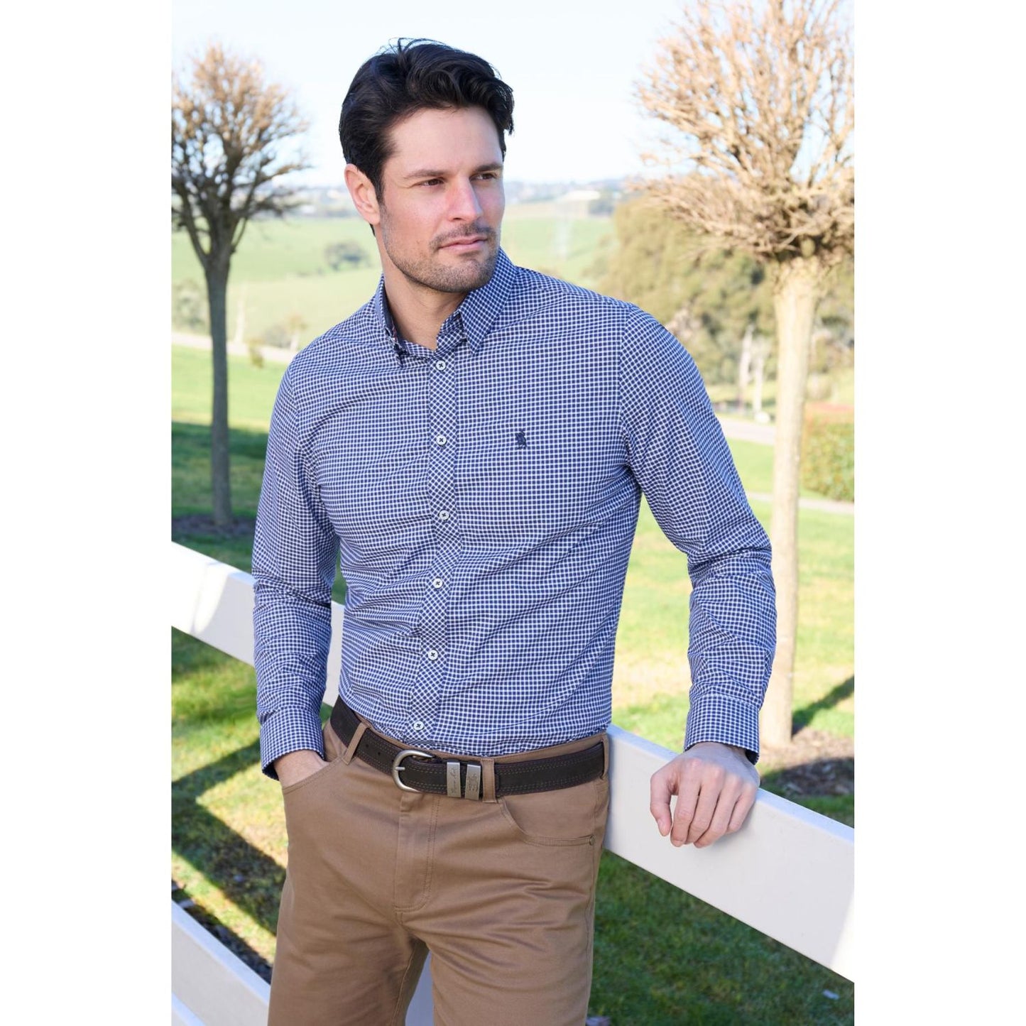 Thomas Cook Mens Brock Tailored L/S Shirt - Navy