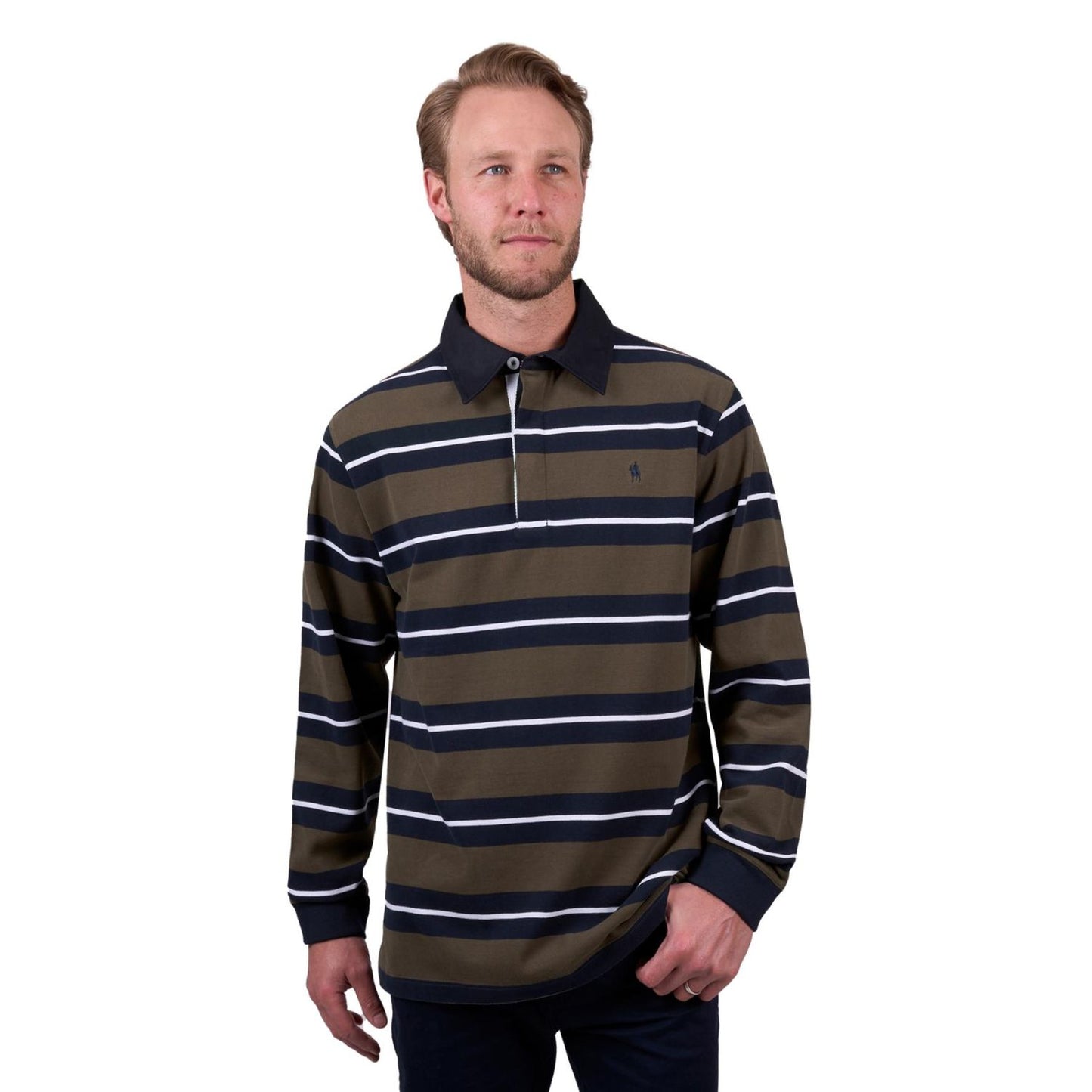 Thomas Cook Mens Peter Rugby - Navy/Dark Tan