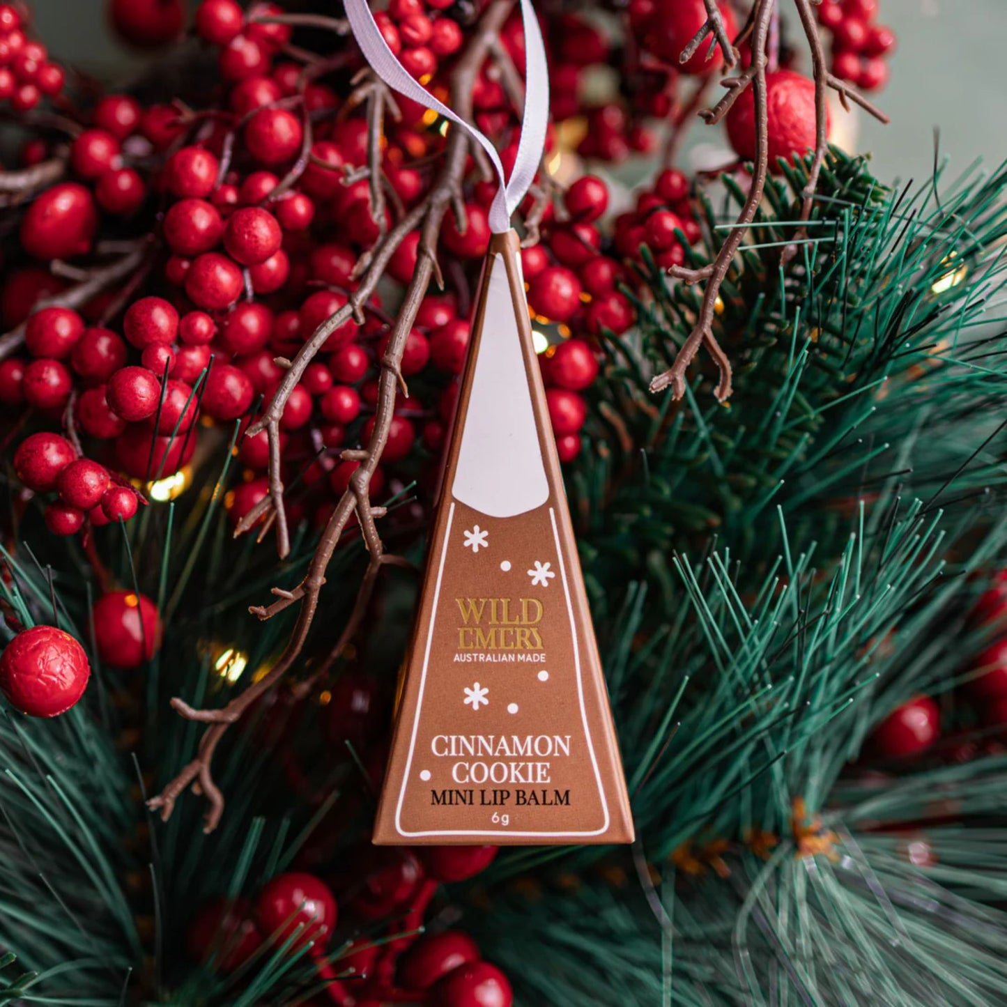 Wild Emery Cinnamon Cookie Mini Lip Balm Ornament