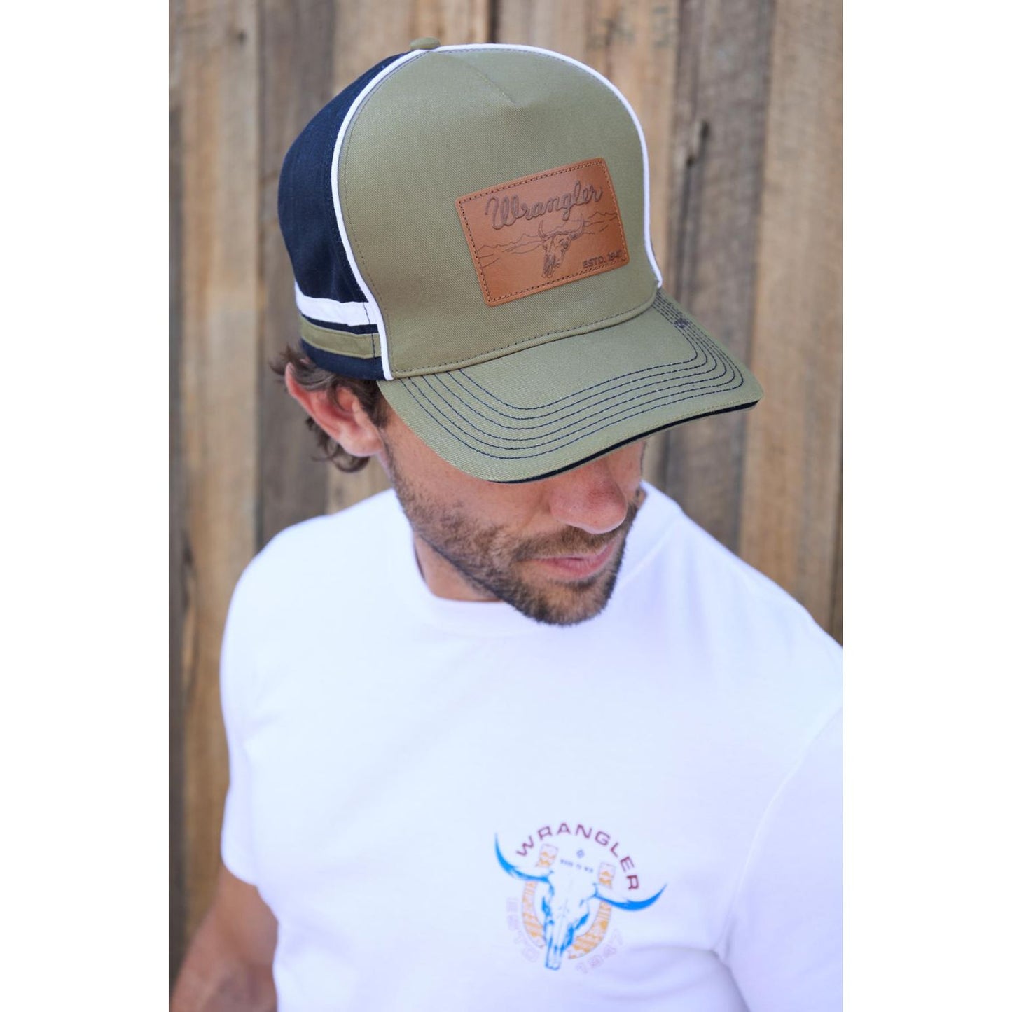 Wrangler Damon HP Cap - Tan/Navy