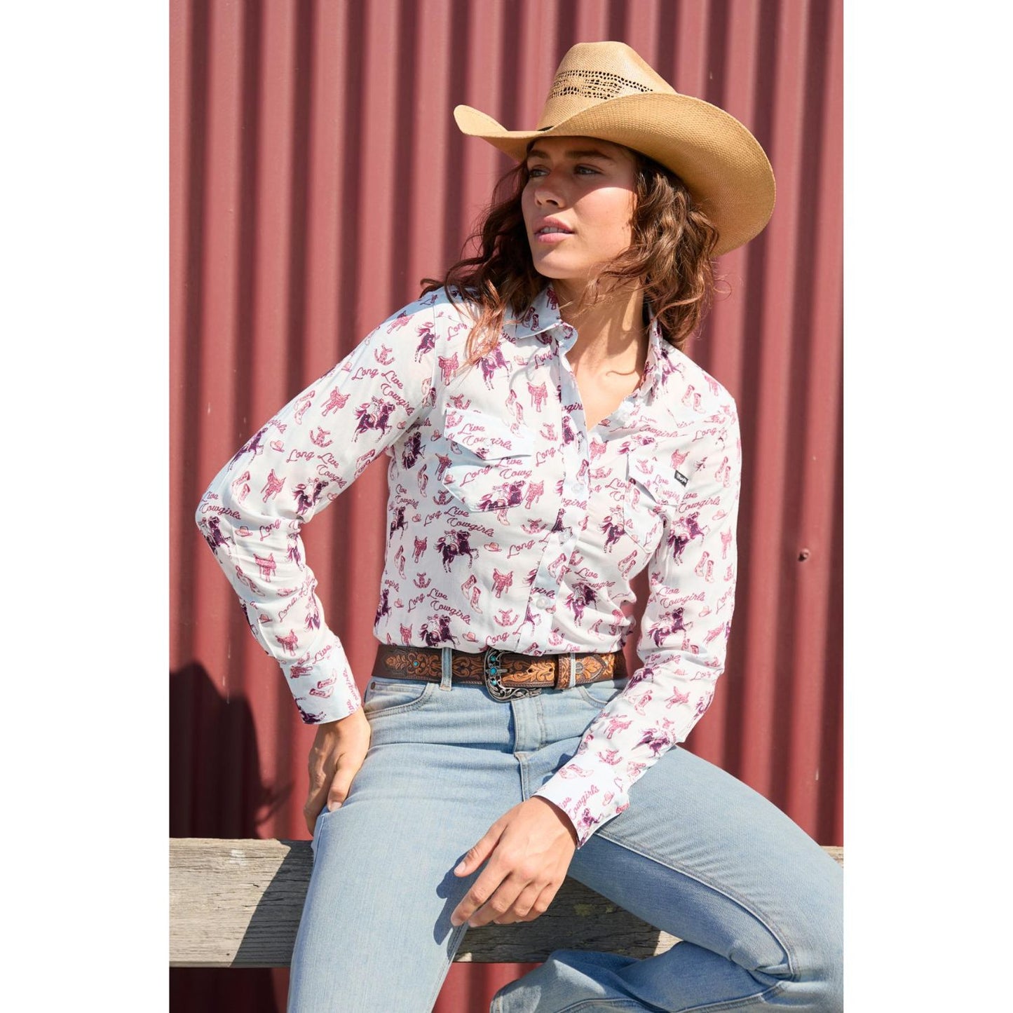 Wrangler Women's Doreen L/S Shirt - Light Blue