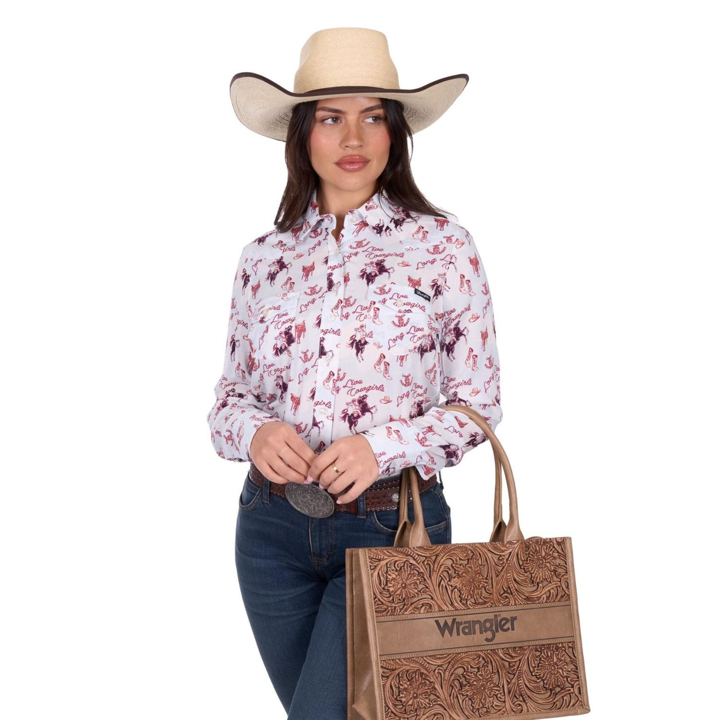 Wrangler Women's Doreen L/S Shirt - Light Blue