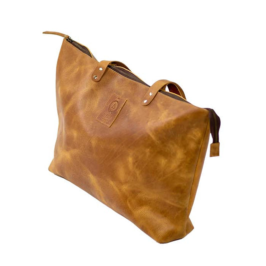 Aurelius Kelki Light Tan Leather Tote Bag