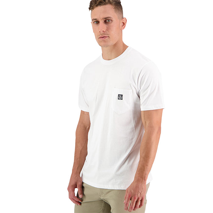 Swanndri Men's Duval V2 Plain Pocket T-shirt - White