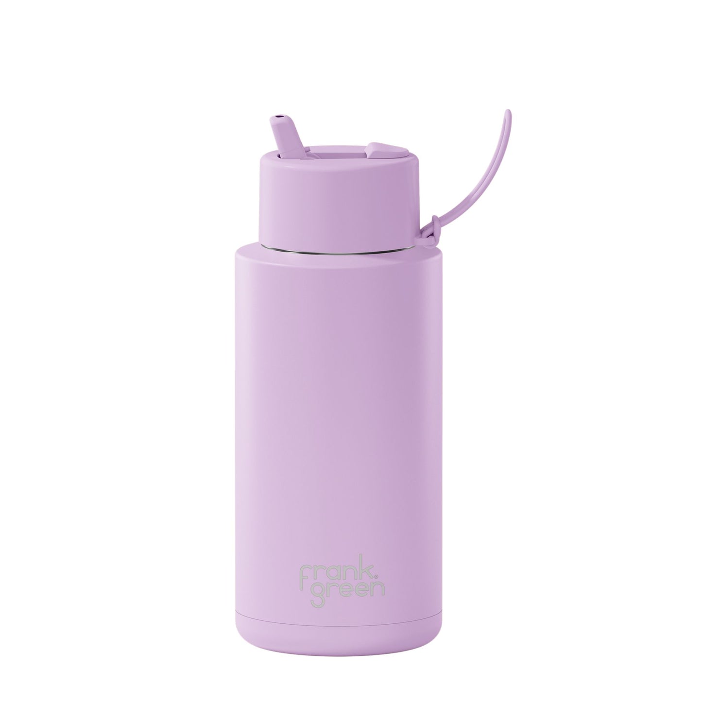 Frank Green 34oz Stainless Steel Ceramic Reusable Bottle with Flip Straw Lid - Lilac Haze