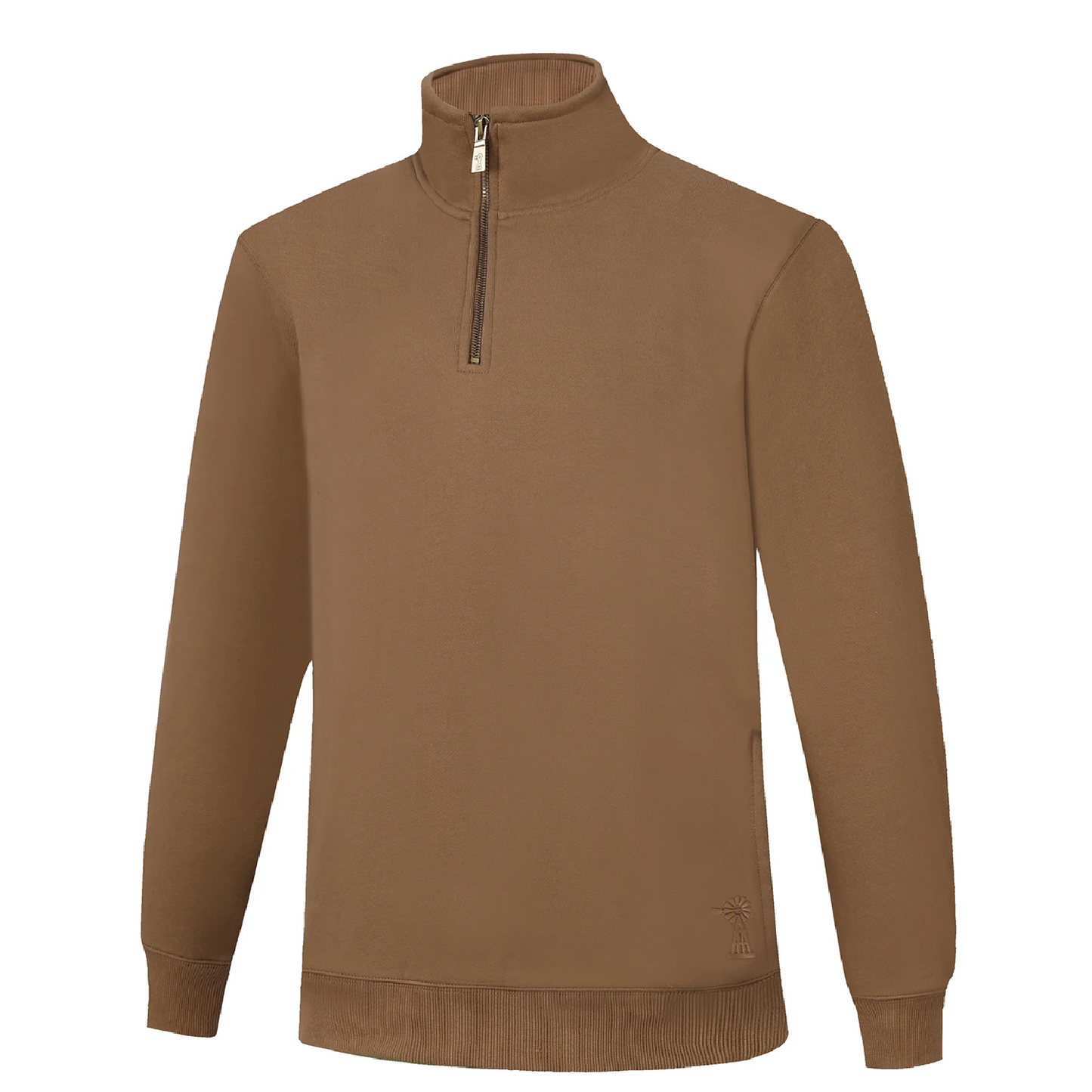 Pilbara Men's Zipper Closed Front Heavyweight Jumper - Hessian