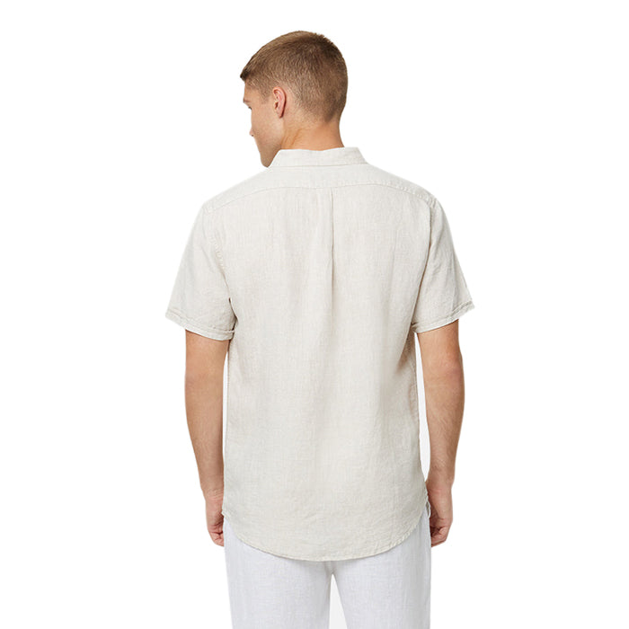 Industrie The Tennyson Linen S/S Shirt - Oatmeal