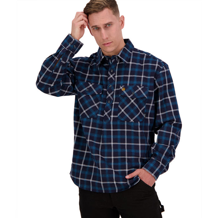 Swanndri Men's Egmont Long Sleeve Shirt - Ocean