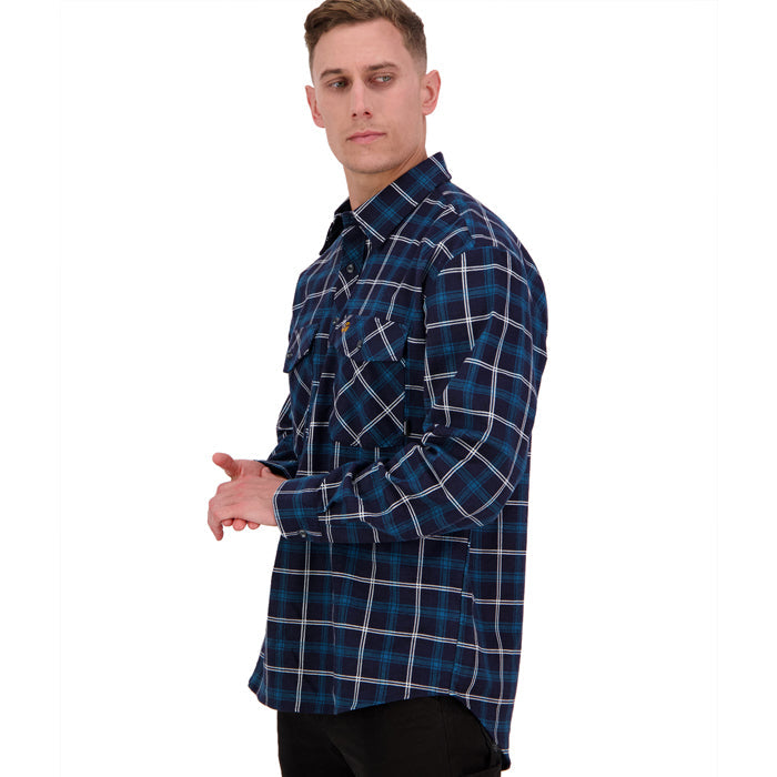 Swanndri Men's Egmont Long Sleeve Shirt - Ocean