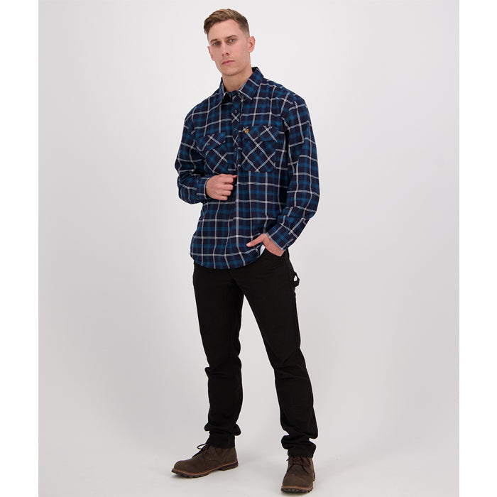Swanndri Men's Egmont Long Sleeve Shirt - Ocean