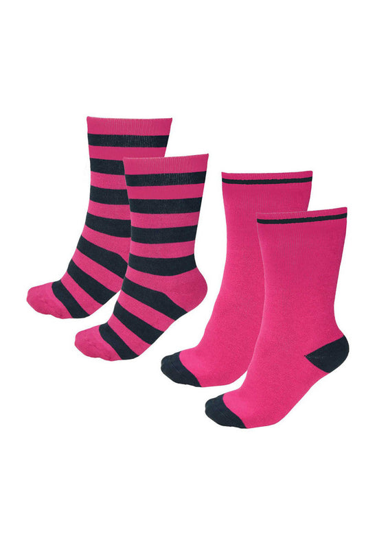 Thomas Cook Thermal Socks Twin Pack - Bright Pink/Dark Navy