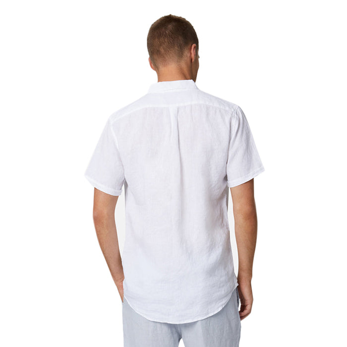 Industrie The Tennyson Linen S/S Shirt - White