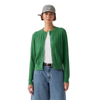 Levi's Women's Supersoft Crewneck Cardigan - Pine Green