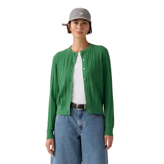 Levi's Women's Supersoft Crewneck Cardigan - Pine Green