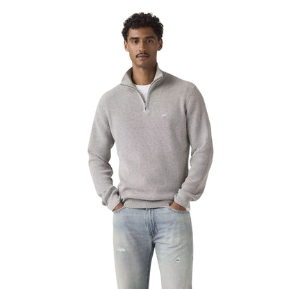 Levi's Men's HM Quarter Zip Sweater - Mid Grey Heather