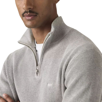 Levi's Men's HM Quarter Zip Sweater - Mid Grey Heather