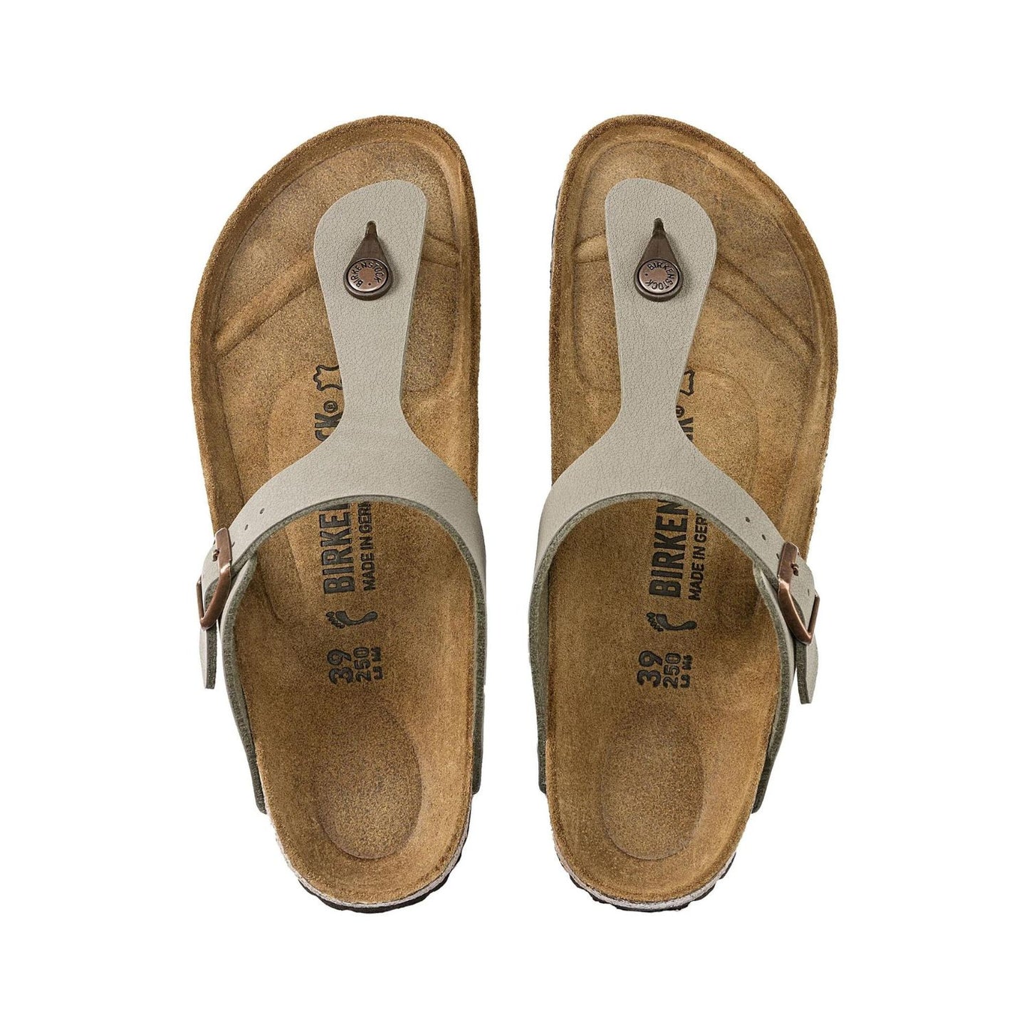 Birkenstock Gizeh BirkiBuc Regular - Stone