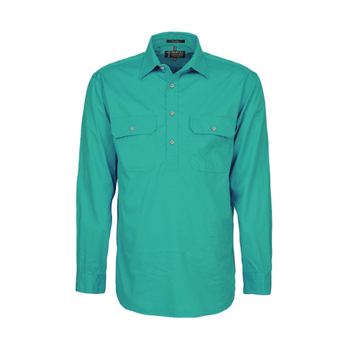 Pilbara Men's Shirt Closed Front L/S Shirts - Light Colours