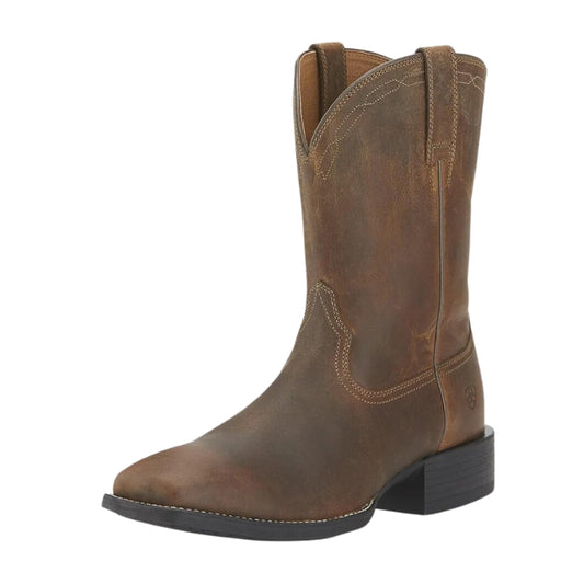 Ariat Men's Heritage Roper Wide Square Toe - Powder Brown