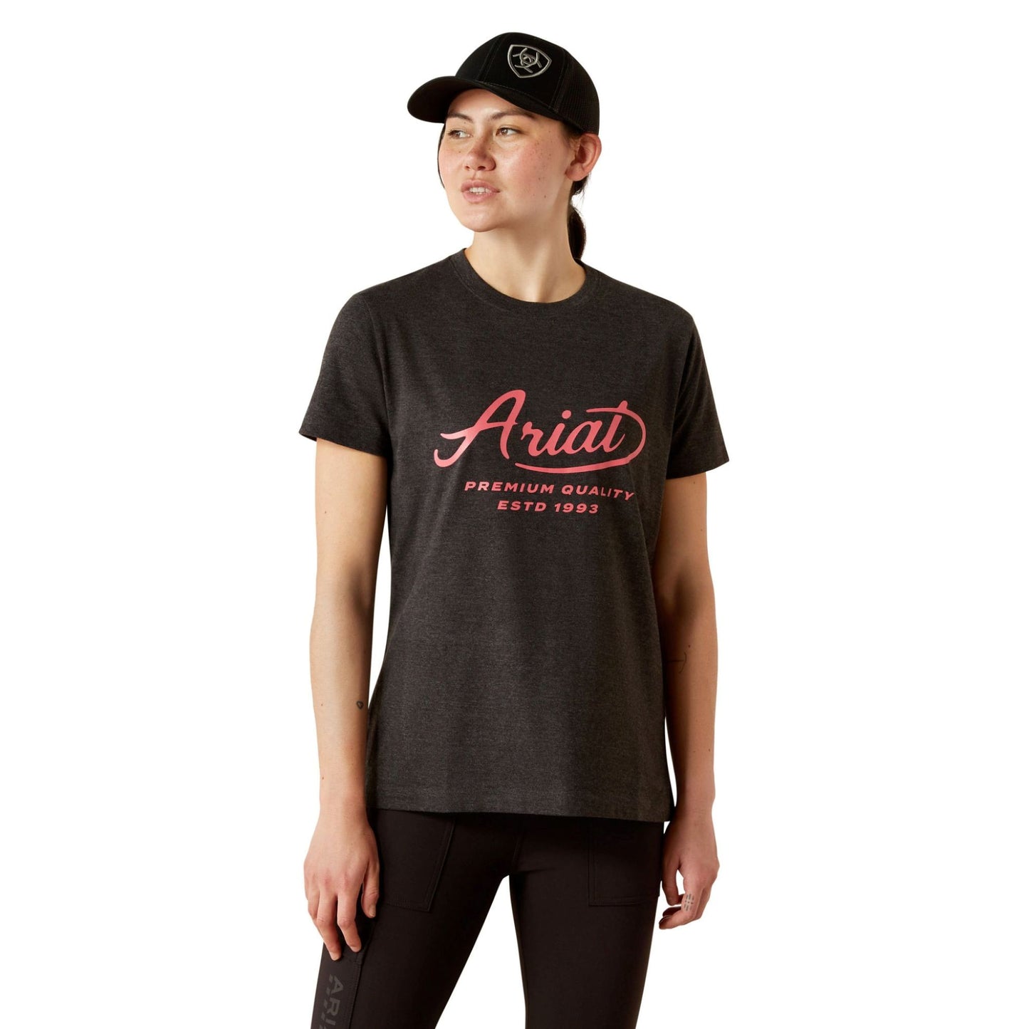 Ariat Women's Rebar Cotton Strong Worldwide S/S Tee - Charcoal Heather