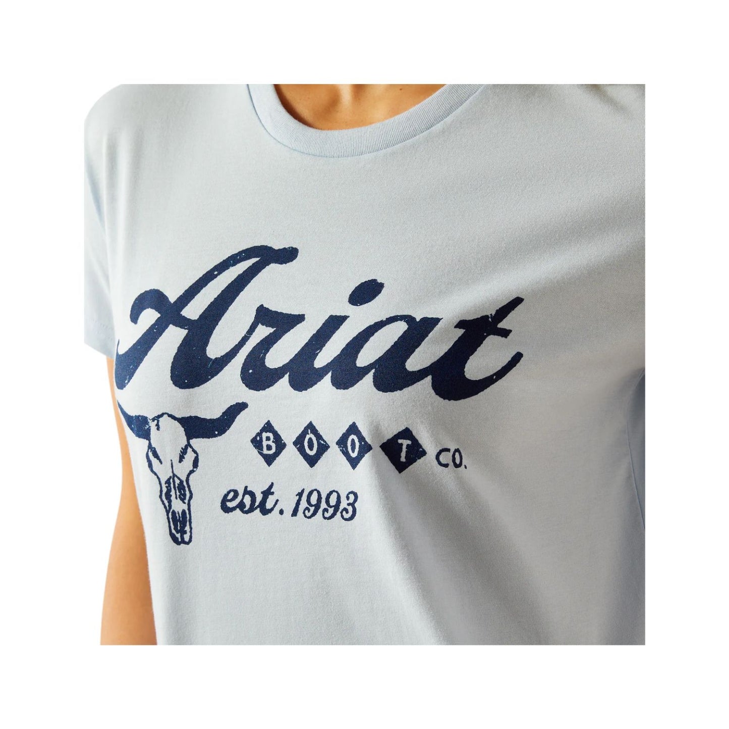 Ariat Women's Established Boot Co S/S Tee - Sky Blue