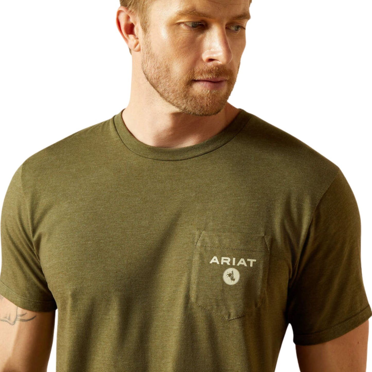Ariat Men's Roped Diamond  S/S Tee - Military Heather