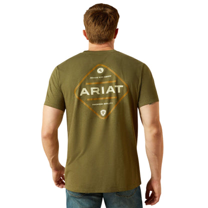 Ariat Men's Roped Diamond  S/S Tee - Military Heather